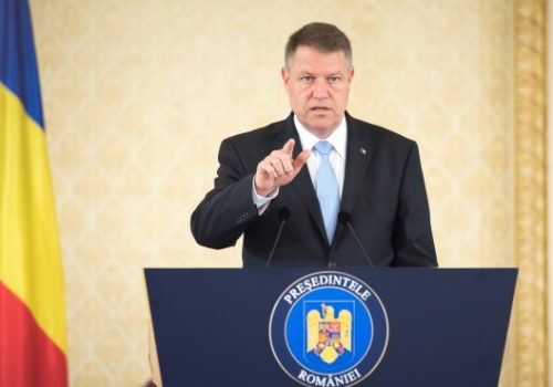 Romanian President Klaus Iohannis, Nov. 4, 2015
