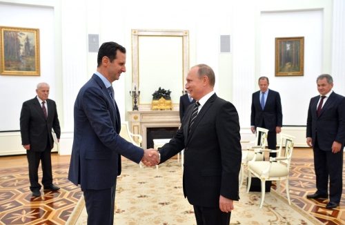 Syrian President Bashar Assad and Russian President Vladimir Putin, Oct. 21, 2015