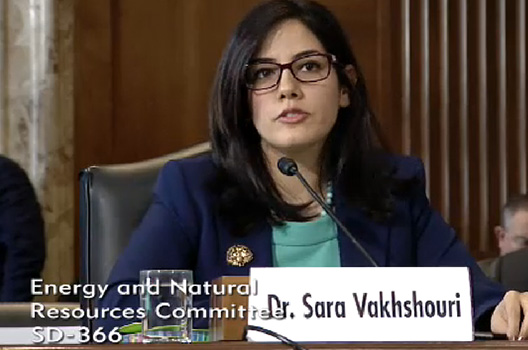 Vakhshouri Testifies Before Senate Energy and Natural Resources Committee