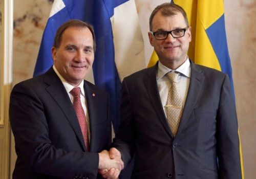 Swedish Prime Minister Stefan Löfven and Finnish Prime Minister Juha Sipil, June 8, 2015
