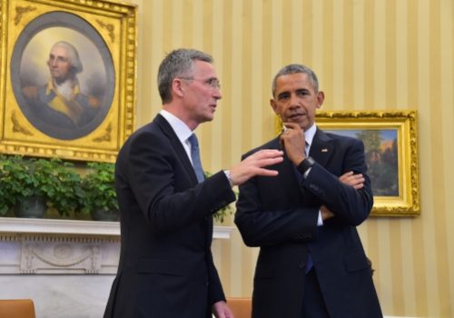 Secretary General Jens Stoltenberg and President Barack Obama, April 4, 2016