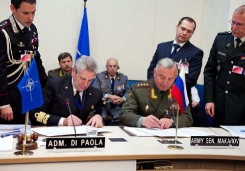 Adm. Giampaolo Di Paola and Gen. Nikolay Makarov, May 4, 2011