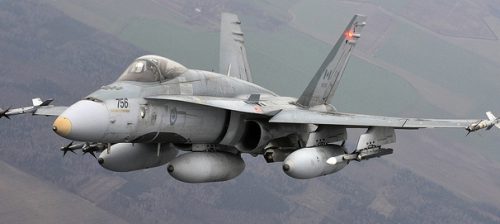 Canadian CF-188 Hornet over Lithuania, Nov. 20, 2014