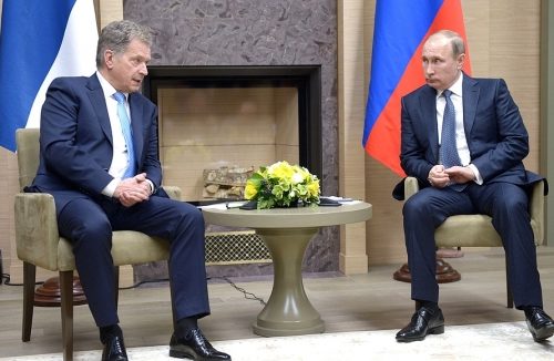 Finnish President Sauli Niinistö and Russian President Vladimir Putin, March 22, 2016