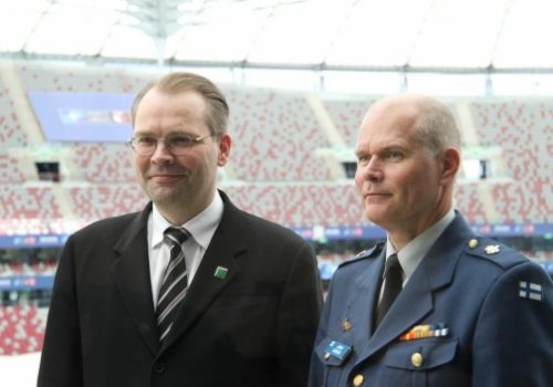 Finnish Defense Minister Jussi Niinistö and CHOD Gen. Jarmo Lindberg, July 11, 2016