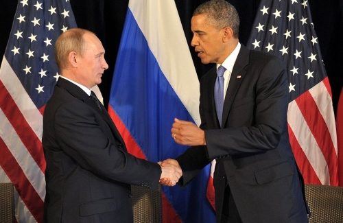 Russian President Vladimir Putin and Barack Obama, June 18, 2012