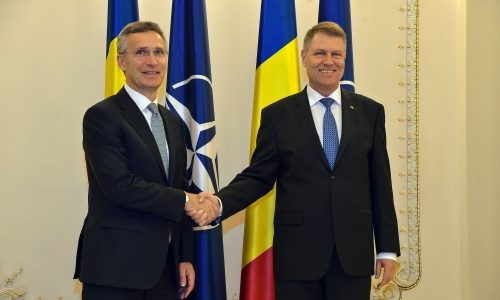 Secretary General Jens Stoltenberg and Romanian President Klaus Iohannis, May 12, 2016