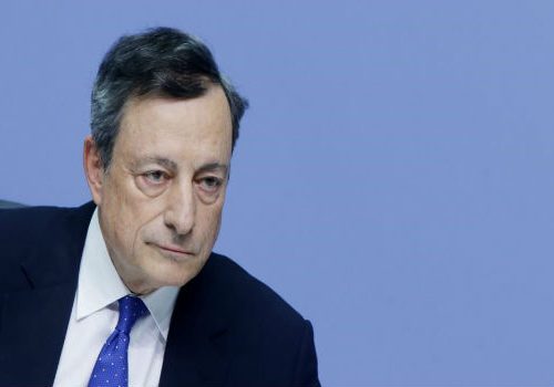 European Central Bank Chief Mario Draghi at a press conference on December 8