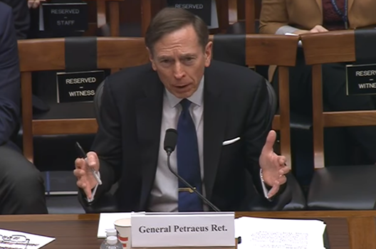 General Petraeus Testifies Before House Committee on Armed Services on the State of the World: National Security Threats and Challenges