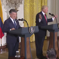 President Santos Discusses Atlantic Council Colombia Task Force Report at May 18 Press Conference with President Trump