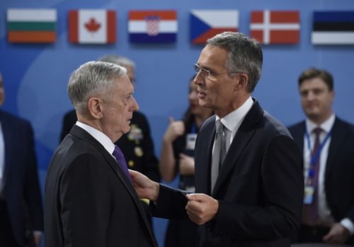 Secretary of Defense Jim Mattis and Secretary General Jens Stoltenberg, Nov.8, 2017