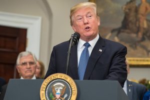 President Donald Trump before signing Space Policy Directive 1, Dec. 11,2017