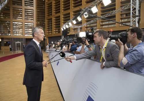 Secretary General Jens Stoltenberg at a meeting of the European Council, June 28, 2018 (photo: NATO)