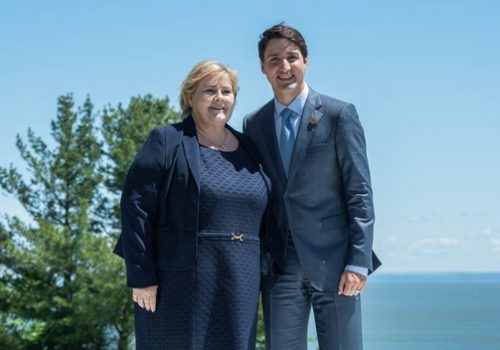 Norwegian Prime Minister Erna Solberg and Canadan Prime Minister Justin Trudeau, June 9, 2018.(photo: Norwegian Embassy in Ottowa)