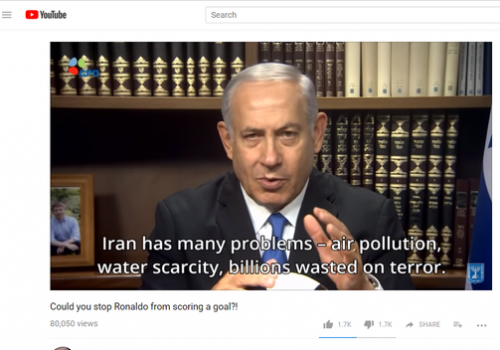 Israeli Prime Minister Benjamin Netanyahu addresses the Iranian people on Youtube (Israeli Prime Minister's Office/YouTube)