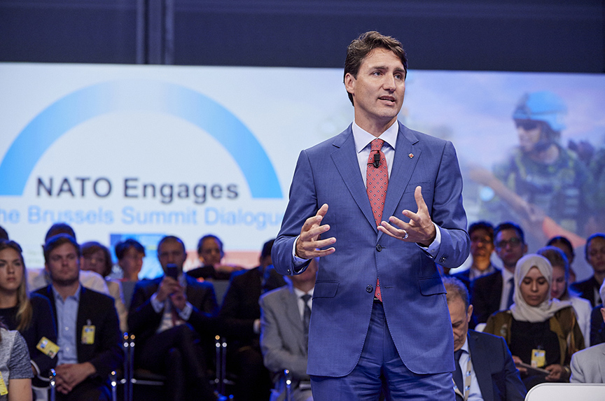 Canadian Prime Minister Justin Trudeau Stands Up for NATO