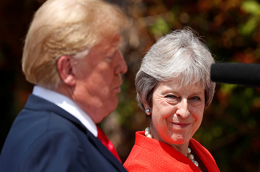 In the United Kingdom, Trump and May Put Up a United Front