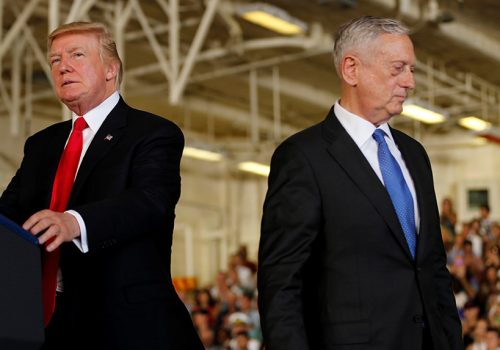 US President Donald Trump and Defense Secretary James Mattis
