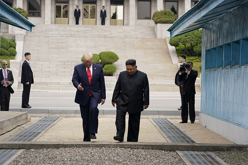 With one small step, Trump makes history in North Korea