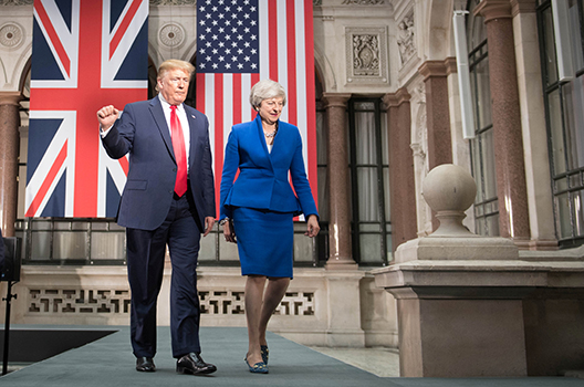 May and Trump attempt to show united transatlantic front