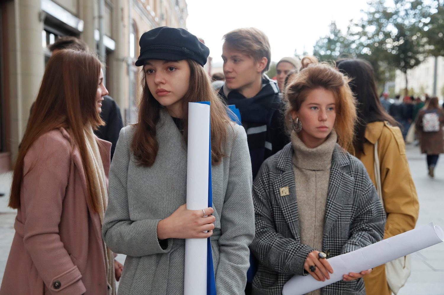 Молодежь на московских протестах