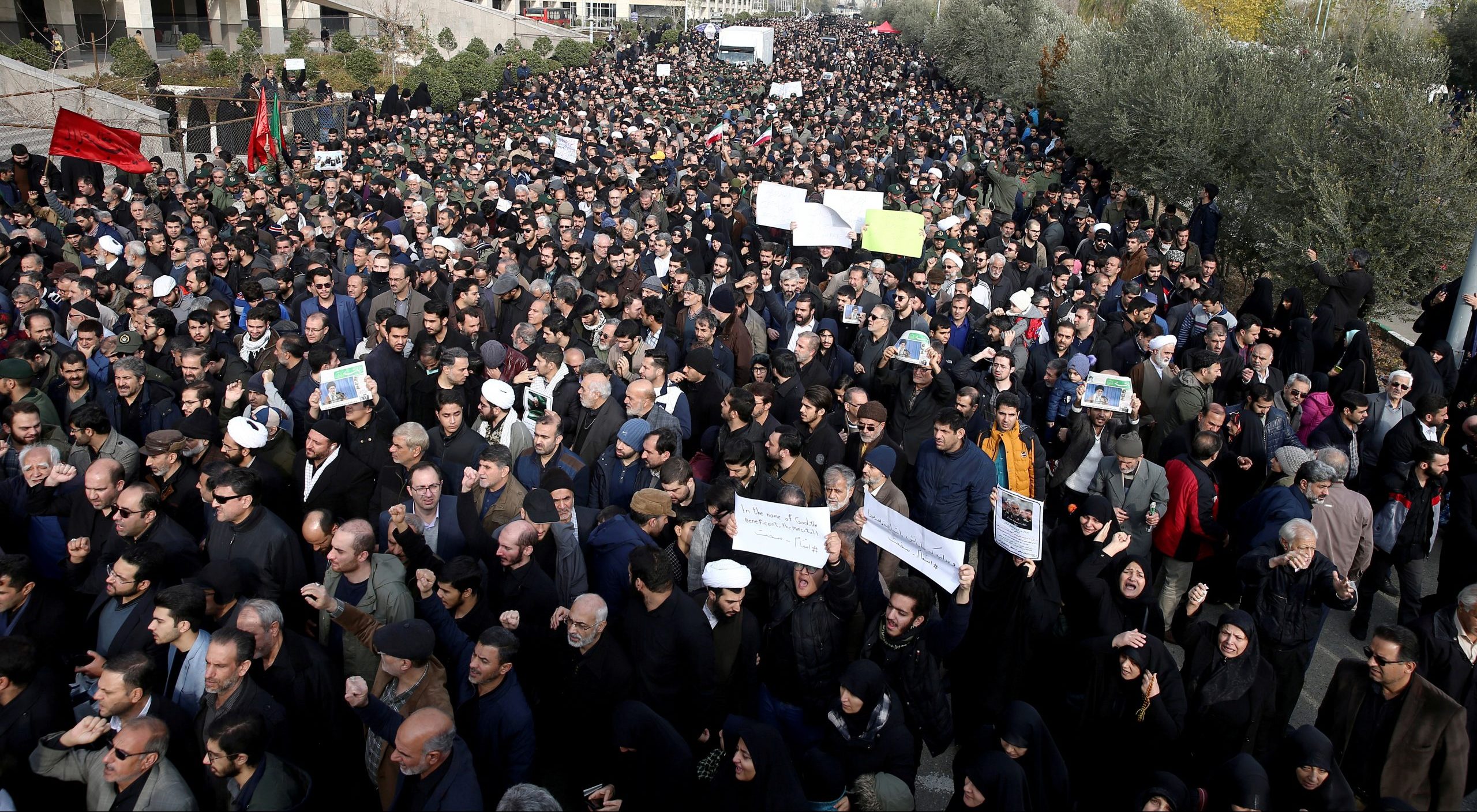 Iran protests Soleimani killing