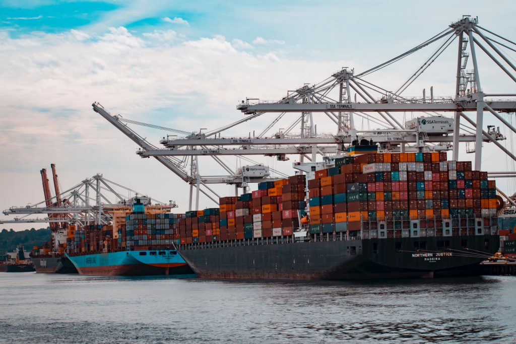gtc cargo ship with supplies sitting in berth