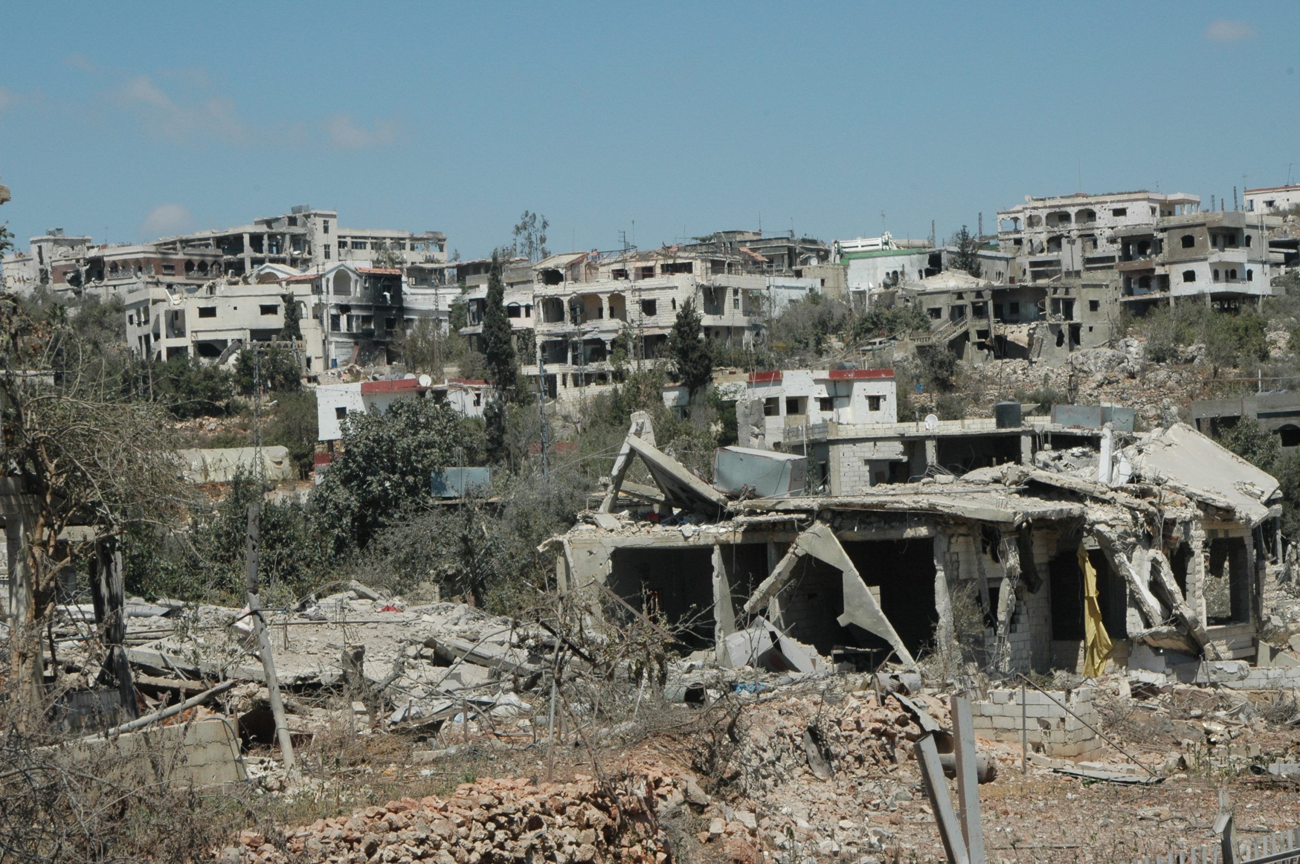 Destroyed village in Lebanon