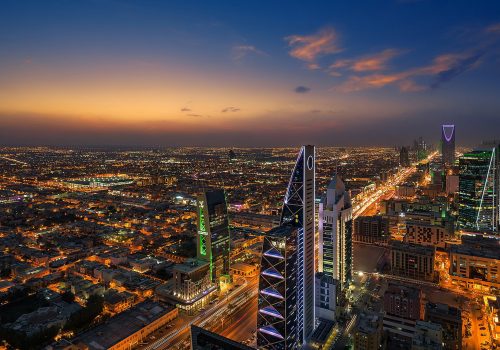 An elevated view of Saudi Arabia