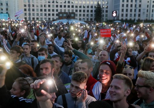 Showing support for the people of Belarus in their struggle for freedom