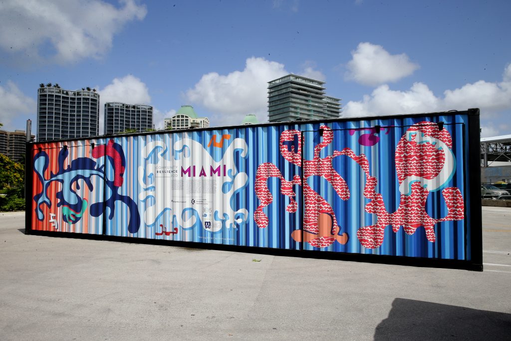 The Community Resilience Pod at Miami City Hall, Miami, FL. Open to all community members that would like to utilize the Community Resilience Pod and its resources.