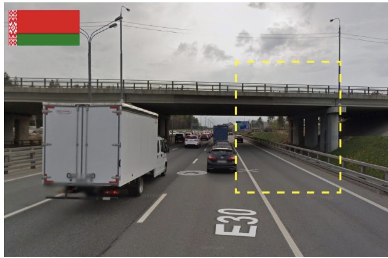 Belarus military trucks on road