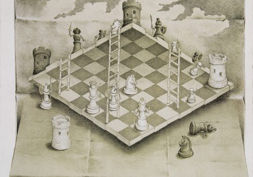 GeoTech's Smart Partnerships report, image of a chessboard