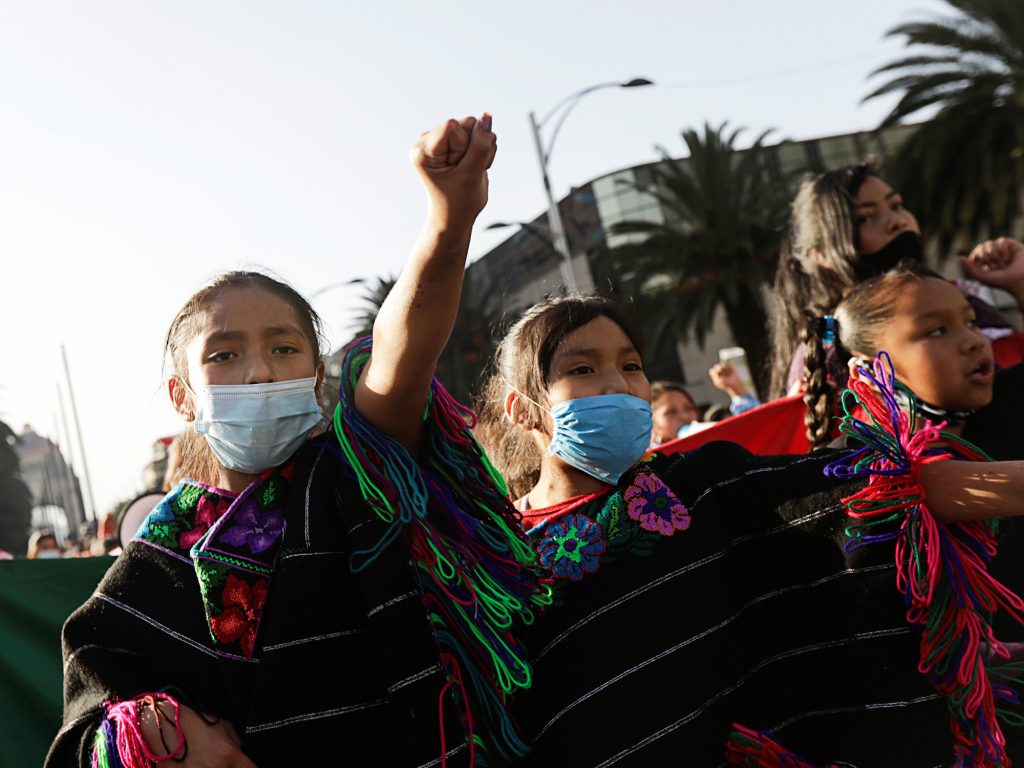 Women's antiviolence demonstration in Mexico