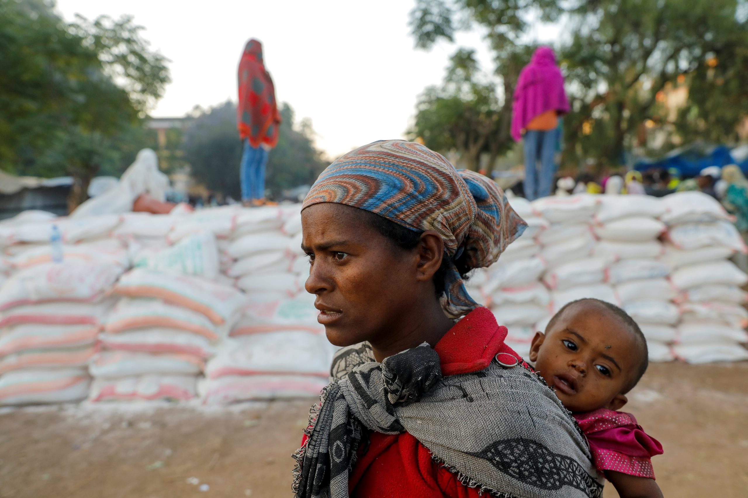 A food distribution centre in Ethiopia. The country's economic gains are threatened by the ongoing conflict. www.theexchange.africa