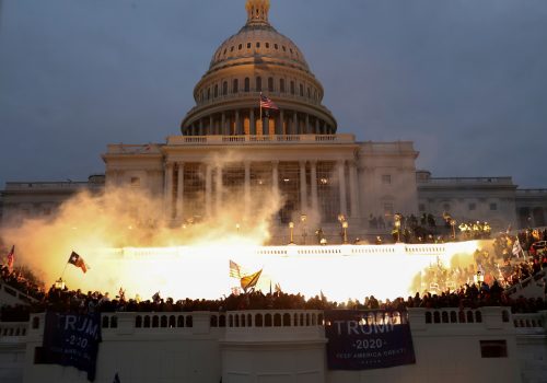 An explosion outside the US Capitol building