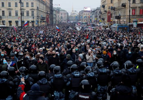 Protest in Saint Petersburg