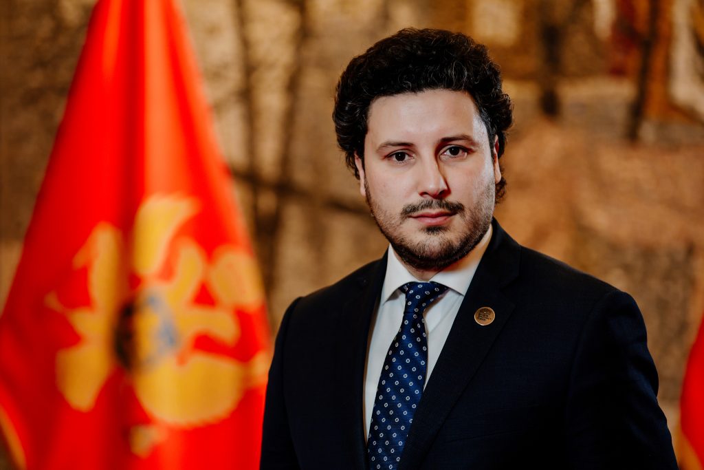 Headshot of Dritan Abazovic, Prime Minister of the Republic of Montenegro