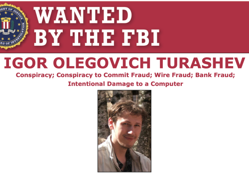 Igor Turashev, wanted by the FBI for his connection to computer malware that infected “tens of thousands of computers,” reportedly participated in a December 2022 Russian hackathon hosted by the Wagner Group. (Source: FBI.gov)