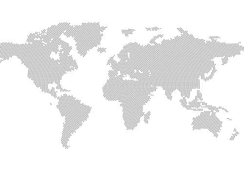 World map dots