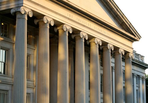 Sunset at the Treasury Department