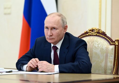 Russian President Vladimir Putin chairs a meeting with members of the government, via video link at the Kremlin in Moscow, Russia July 4, 2023.