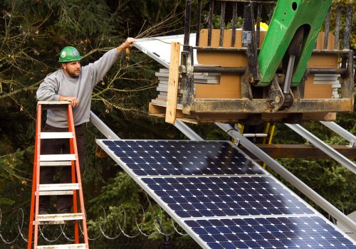 Solar panel installation in Oregon, courtesy of OregonDOT