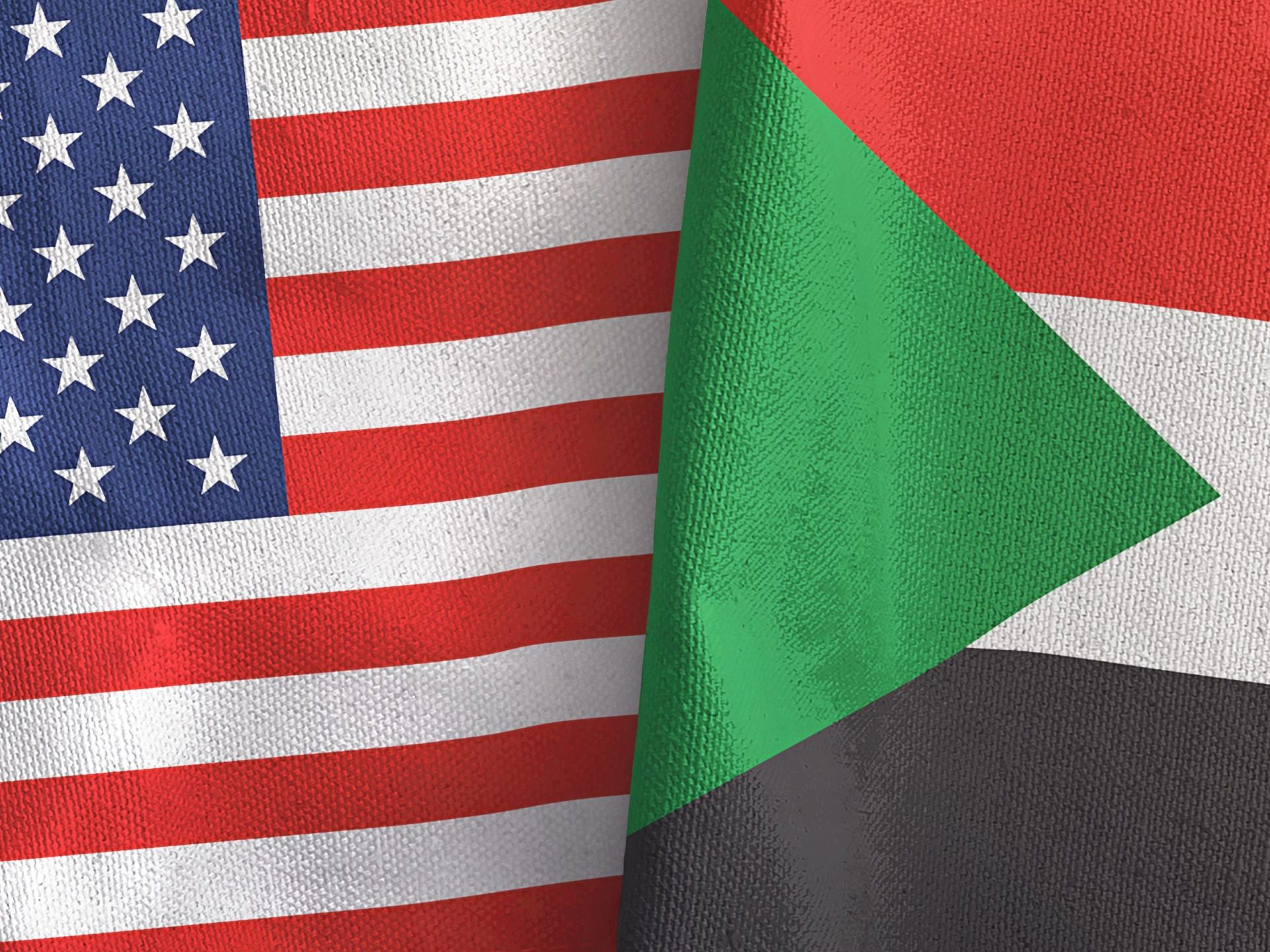 USA and Sudan flags