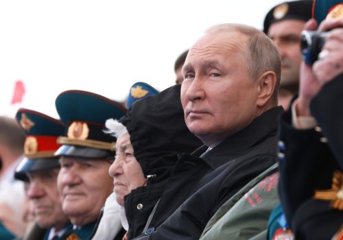 Moscow, Russia.- In the photos taken on May 9, 2022, the President of Russia, Vladimir Putin, attended a military parade as part of the 77th anniversary of the Victory over Nazi Germany in World War II.