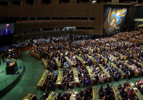 U.S. President Joe Biden addresses the 78th Session of the U.N. General Assembly in New York City, U.S., September 19, 2023. REUTERS/Caitlin Ochs