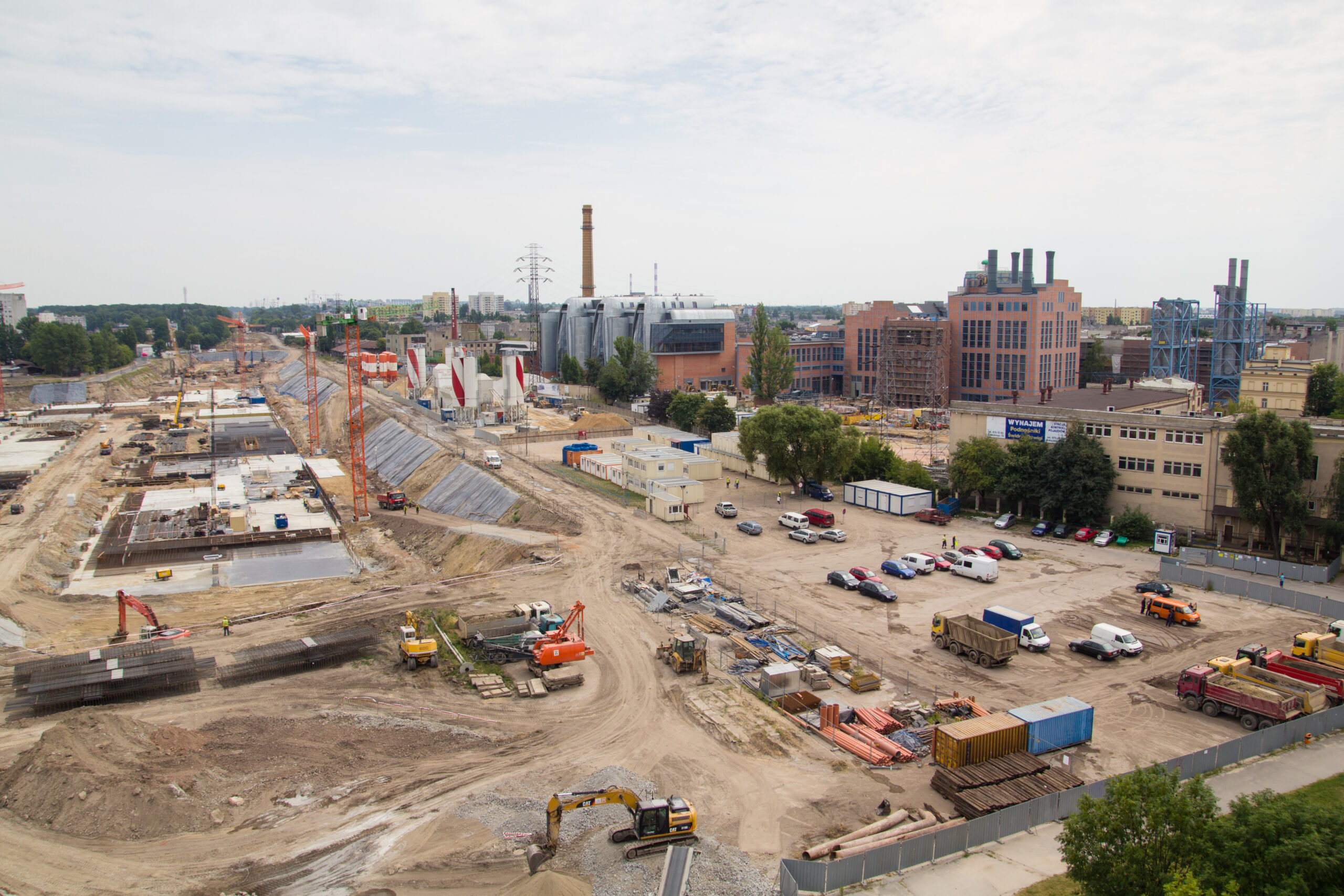 Construction site and excavation
