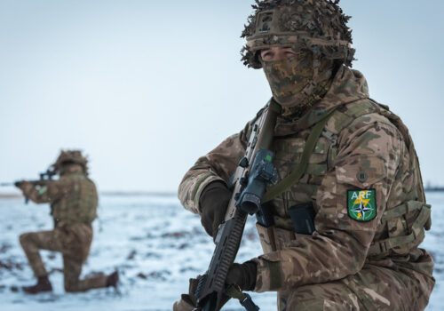British Army soldiers during Steadfast Dart 25, the Allied Reaction Force’s first large-scale exercise, in Romania on February 17, 2025. North Atlantic Treaty Organization (NATO)/Flickr, https://www.flickr.com/photos/nato/54354207050/in/album-72177720324100561.