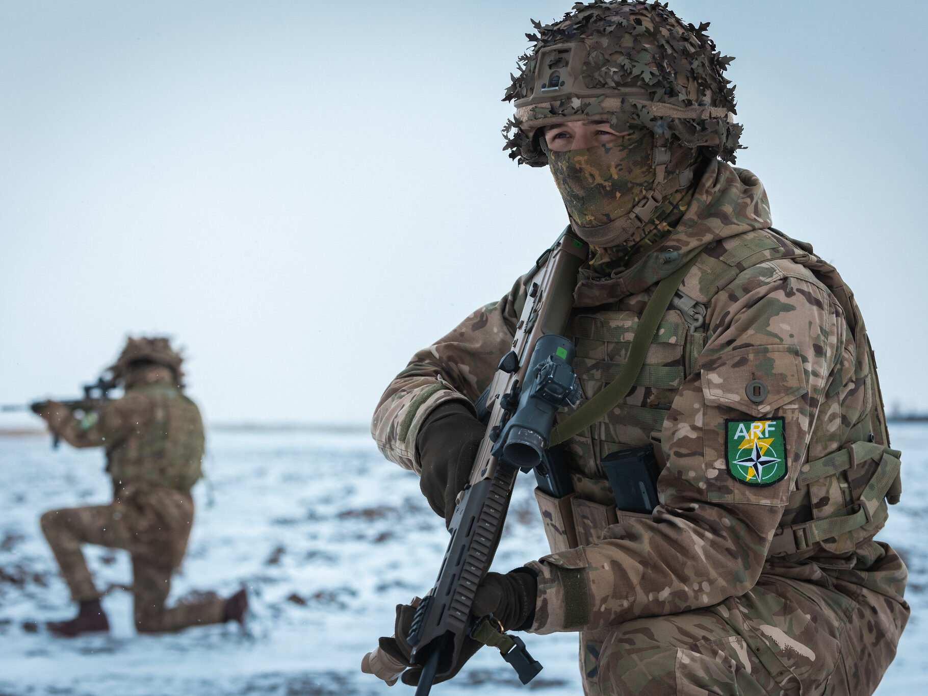 British Army soldiers during Steadfast Dart 25, the Allied Reaction Force’s first large-scale exercise, in Romania on February 17, 2025. North Atlantic Treaty Organization (NATO)/Flickr, https://www.flickr.com/photos/nato/54354207050/in/album-72177720324100561.