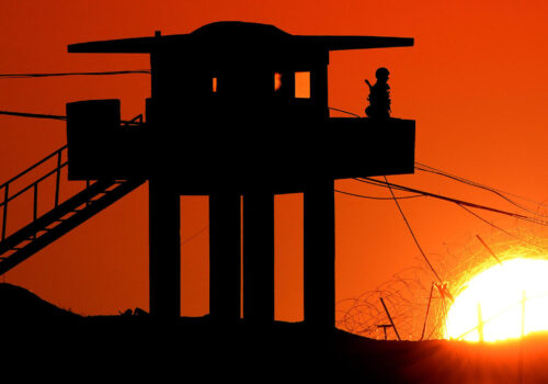 21st Infantry Division guard post on the Korean Demilitarized Zone